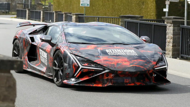 Lamborghini's New Revuelto Has a Sticker That Says "Caution: Fast Car"